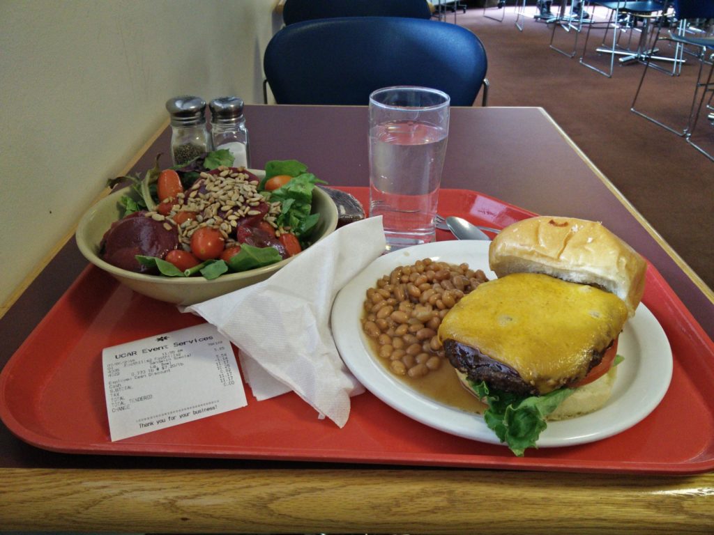 Beispiel für ein Mittagsmenü am NCAR